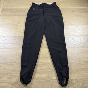 Bogner Stirrup Ski Pants Women 10 Black High Rise Tapered Vintage